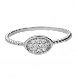 Sortija de oro blanco y...