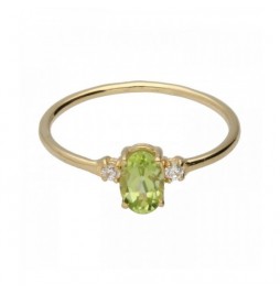 Sortija de oro amarillo y...