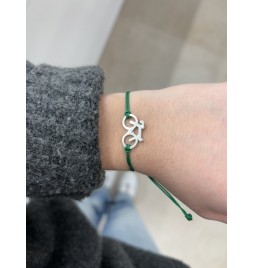 Pulsera bicicleta con macramé