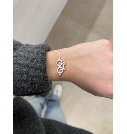 Pulsera bicicleta con macramé
