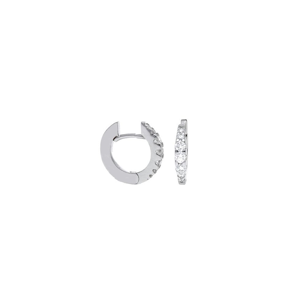 Aros de oro blanco con diamantes