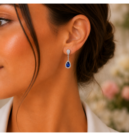 PENDIENTES EN ORO BLANCO...