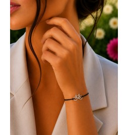 Pulsera bicicleta con macramé